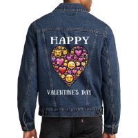 Love Emoticon   Valentine's Day Men Denim Jacket | Artistshot