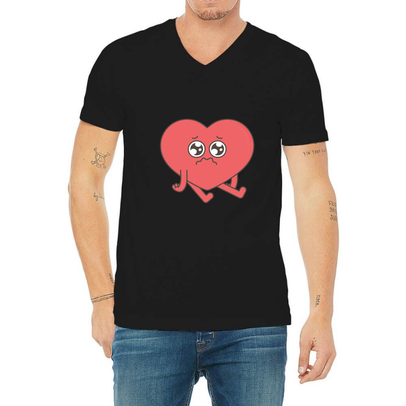 Valentine Day Sad V-neck Tee | Artistshot