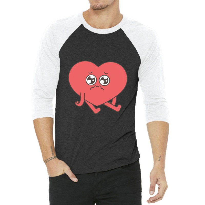 Valentine Day Sad 3/4 Sleeve Shirt | Artistshot