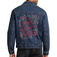 Happy Valentines Day Men Denim Jacket | Artistshot