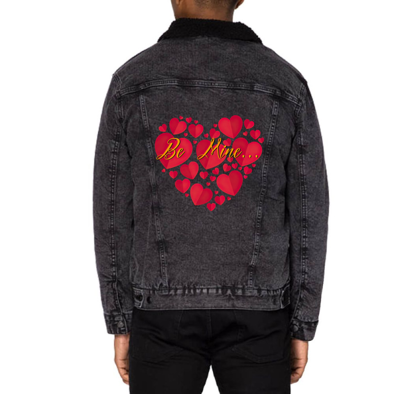 Valentine's Day Be Mine Romantic Unisex Sherpa-lined Denim Jacket | Artistshot