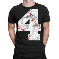 Hot Trend Kids 4th Birthday Baseball Big Number Four 4 Year Old Boy Gi T-shirt | Artistshot