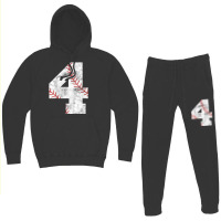 Hot Trend Kids 4th Birthday Baseball Big Number Four 4 Year Old Boy Gi Hoodie & Jogger Set | Artistshot