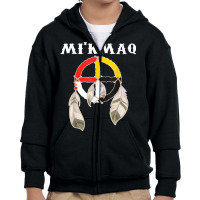 Micmac Mi'kmaq Nation Indian Tribe Culture Medicine Wheel T Shirt Youth Zipper Hoodie | Artistshot