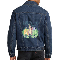 Land Before Time Pastel Dinosaur Friends T-shirt Men Denim Jacket | Artistshot