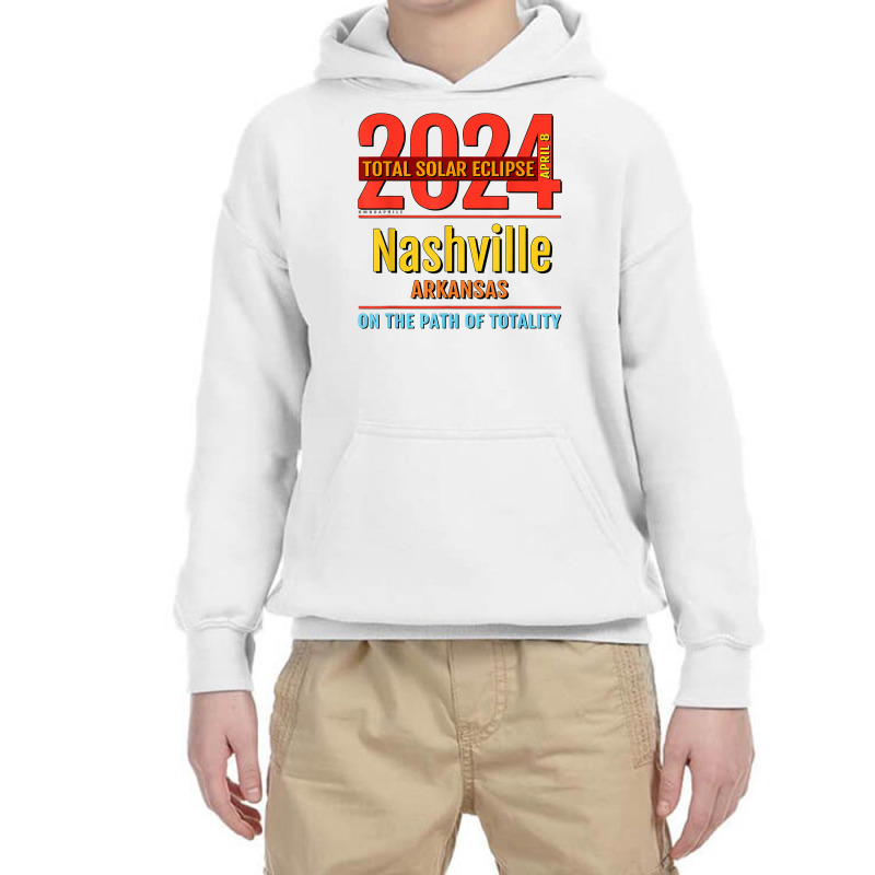 Nashville Arkansas Ar Total Solar Eclipse 2024  4  T Shirt Youth Hoodie by sheritl9tl | Artistshot