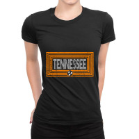 Trending Orange & White Tennessee State Flag Unique Tennessee Ladies Fitted T-shirt | Artistshot