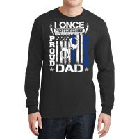 Proud Police Dad Shirt Support Police Daughter Sweatshirt Long Sleeve Shirts | Artistshot