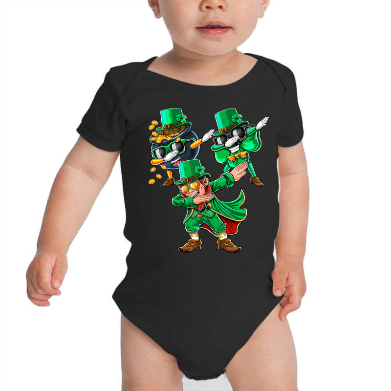 Dabbing Leprechaun Shamrock Clover St. Patrick's Day Kids  T Shir Baby Bodysuit | Artistshot