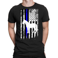 Hot Trend Police Mounted Patrol Horse American Flag T-shirt | Artistshot