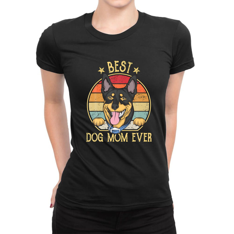 Dog Mama Puppy Mom Australian Kelpie Ladies Fitted T-Shirt by hyskovoyc | Artistshot