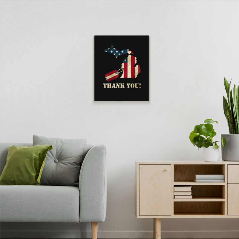 Limited Edition Michigan Veteran Thank You Memorial Day Metal Print Vertical | Artistshot