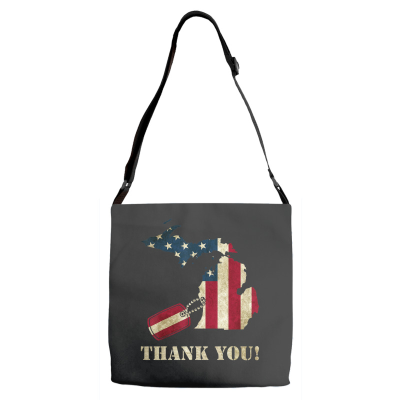 Limited Edition Michigan Veteran Thank You Memorial Day Adjustable Strap Totes | Artistshot