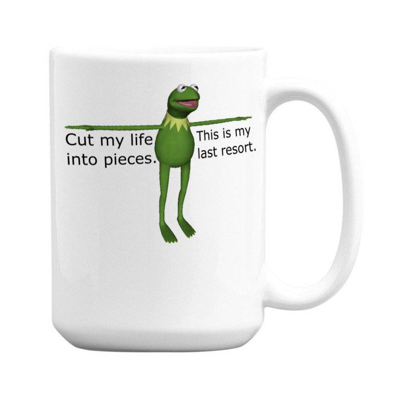 Kermit Cut My Life Into Pieces 15 Oz Coffee Mug | Artistshot