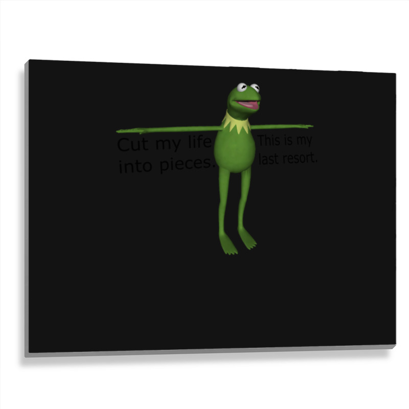 Kermit Cut My Life Into Pieces Metal Print Horizontal | Artistshot