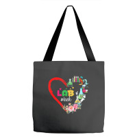 Hot Trend Lab Week 2022 Laboratory Tech Heart Funny Technologist Tote Bags | Artistshot