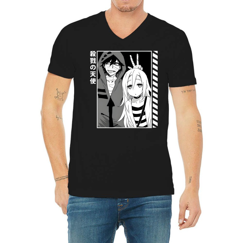 Cute Angels Of Death V-Neck Tee by livinostuffs6 | Artistshot