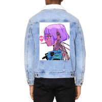 Cyberpunk Girl Unisex Sherpa-lined Denim Jacket | Artistshot