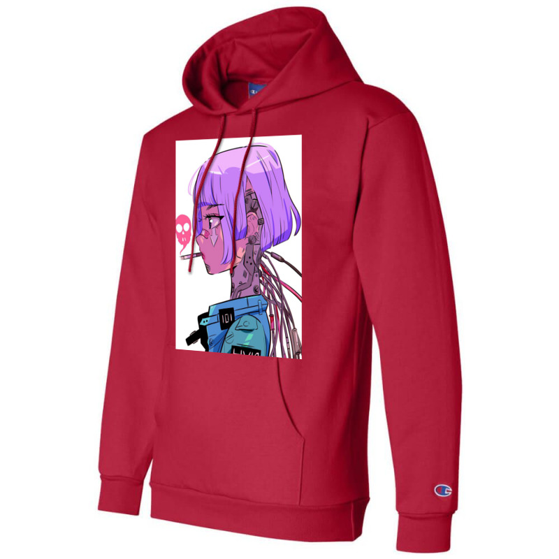 Cyberpunk Girl Champion Hoodie by livinostuffs6 | Artistshot