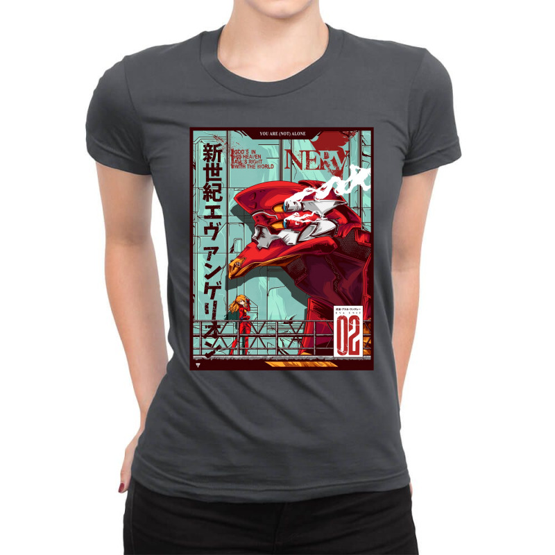 Neon Genesis Evangelion   Unit 02 (remastered) Ladies Fitted T-shirt | Artistshot