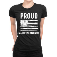 Proud Market Research Analyst Profession American Flag T Shirt Ladies Fitted T-shirt | Artistshot