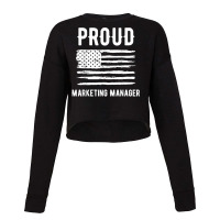 Proud Market Research Analyst Profession American Flag T Shirt Cropped Sweater | Artistshot