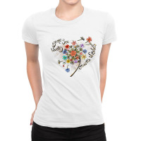 Some See A Weed Others Wishes Dandelion Flowers Hearts Love T Shirt Ladies Fitted T-shirt | Artistshot