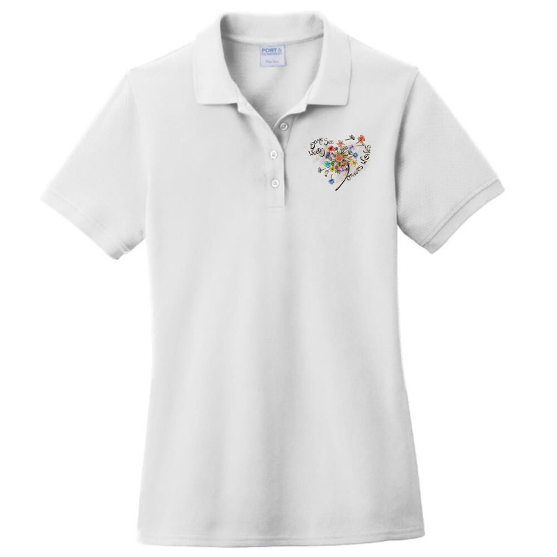 Some See A Weed Others Wishes Dandelion Flowers Hearts Love T Shirt Ladies Polo Shirt by hyong5i4 | Artistshot