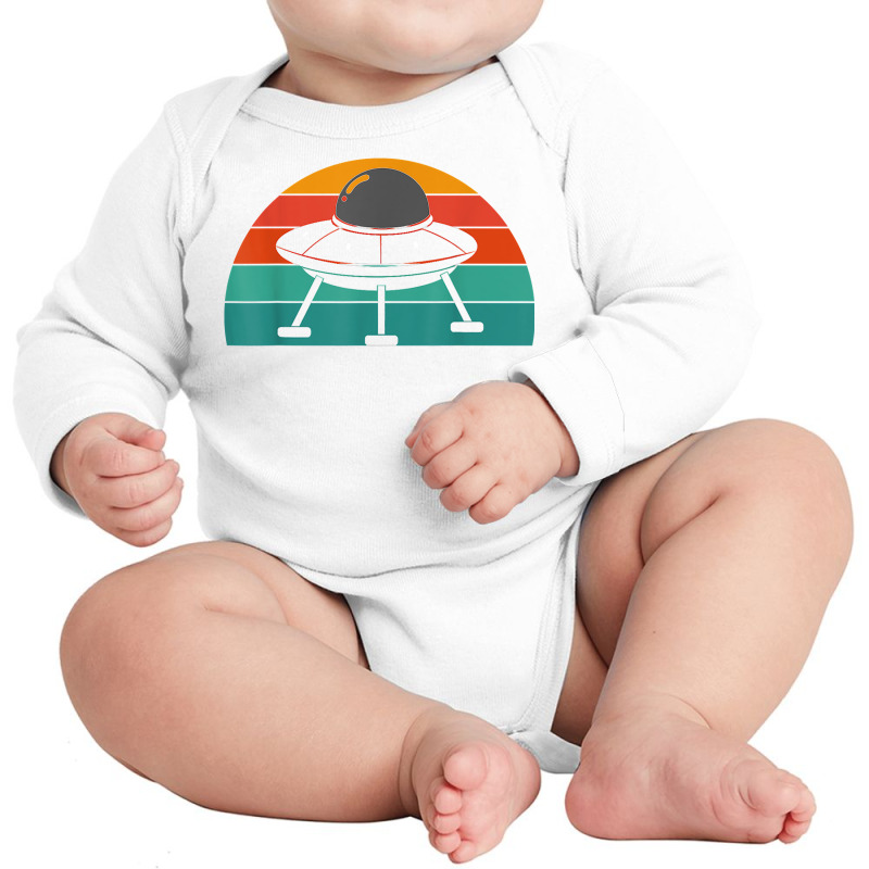 Retro Unidentified Flying Object Sci Fi Alien Ufo T Shirt Long Sleeve Baby Bodysuit | Artistshot