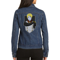 Abelt Dessler  Leader Desslok   Yamato Star Blazers 2199 Ladies Denim Jacket | Artistshot