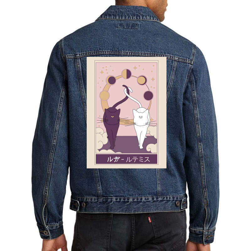 Luna And Artemis Men Denim Jacket by fufolyhtyl | Artistshot