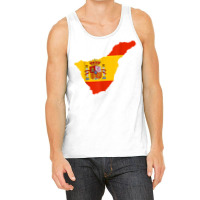 Spain Flag In Tenerife Outline   Tenerife T Shirt Tank Top | Artistshot