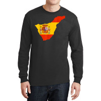 Spain Flag In Tenerife Outline   Tenerife T Shirt Long Sleeve Shirts | Artistshot