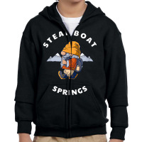 Steamboat Springs Colorado Mountain Hiking Gnome Co Souvenir T Shirt Youth Zipper Hoodie | Artistshot