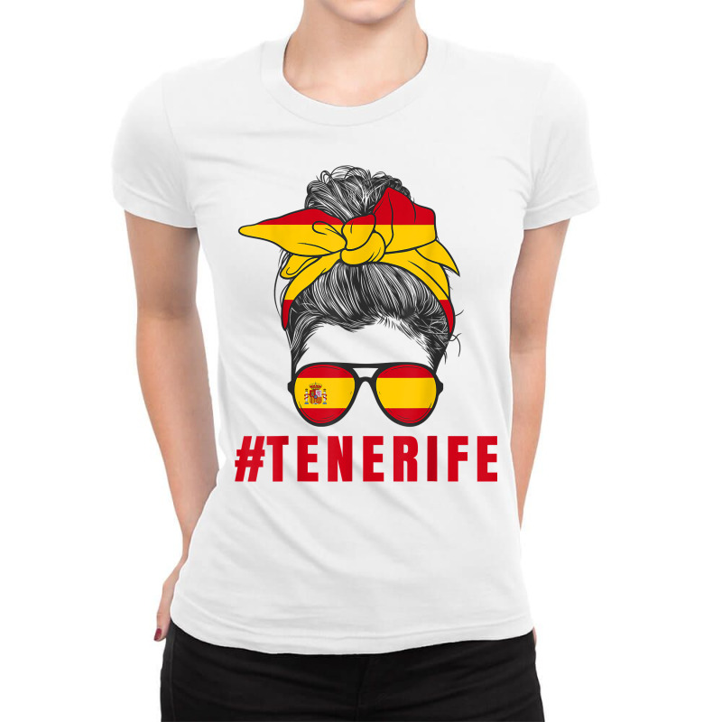 Tenerife Spanish Lady Spain Flag T Shirt Ladies Fitted T-Shirt by alysestick8m7 | Artistshot