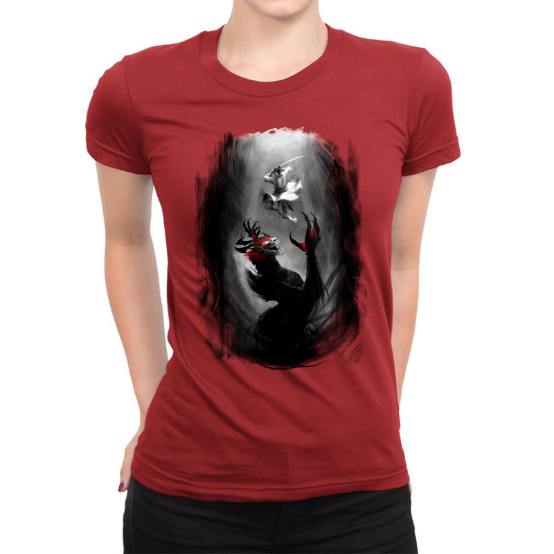 Samurai Jack Showdown Ladies Fitted T-Shirt by yernatayyiby | Artistshot