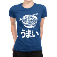 Japanese Language Umai Delicious Ramen Nihongo Otaku Fan Ladies Fitted T-shirt | Artistshot