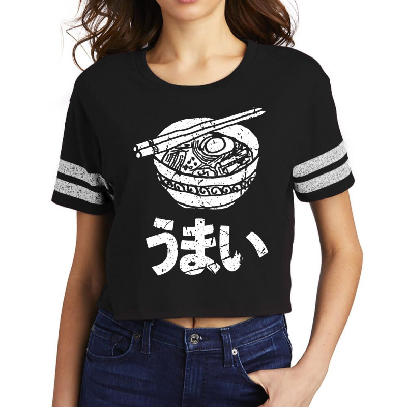 Japanese Language Umai Delicious Ramen Nihongo Otaku Fan Scorecard Crop Tee by aramejegq | Artistshot