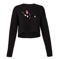 Minimalist Cat In The Hat Baseball Cropped Sweater | Artistshot