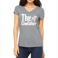 The Cowfather Farmer Farming Farm Animal Cow T Shirt Women's V-neck T-shirt | Artistshot