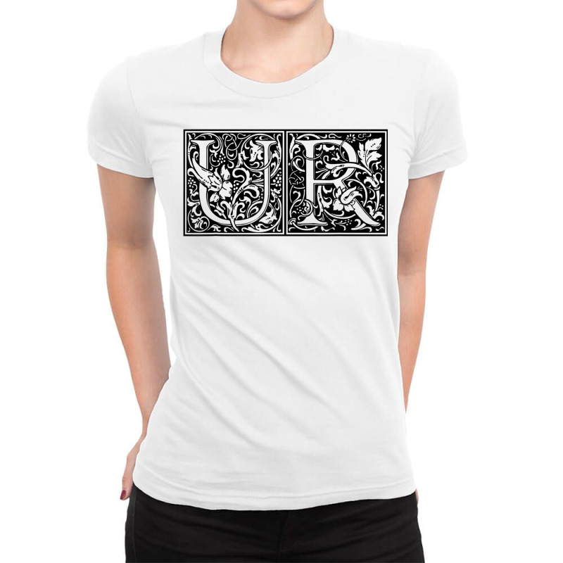 Ur   Initials U R Name Surname Onomastics Onomatology T Shirt Ladies Fitted T-Shirt by sheritl9tl | Artistshot