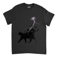 Black Cat Lightning And Metal Classic T-shirt | Artistshot