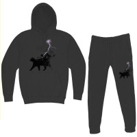 Black Cat Lightning And Metal Hoodie & Jogger Set | Artistshot