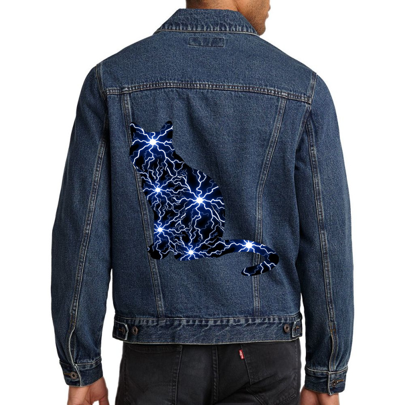 Cat Lightning Men Denim Jacket | Artistshot