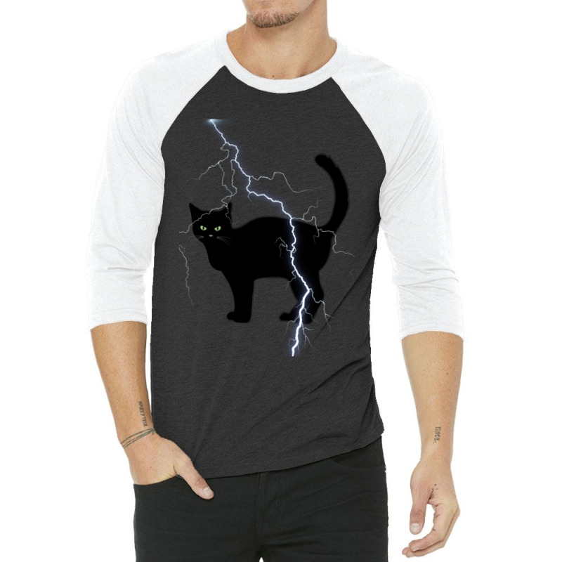 Cat Lightning 3/4 Sleeve Shirt | Artistshot