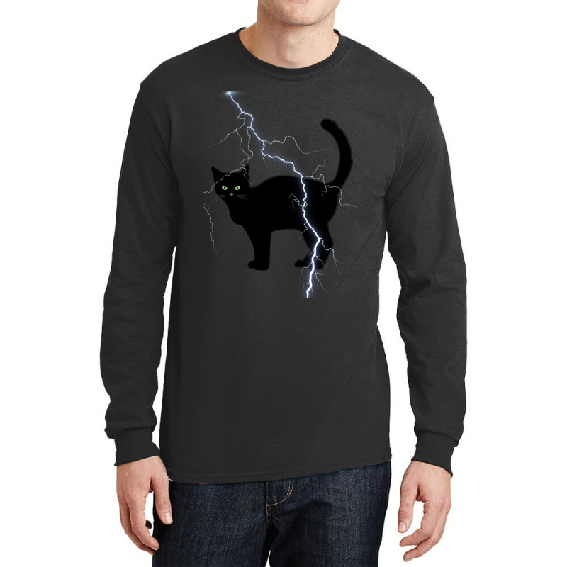 Cat Lightning Long Sleeve Shirts | Artistshot