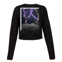 Cat Lightning Graphic Cropped Sweater | Artistshot