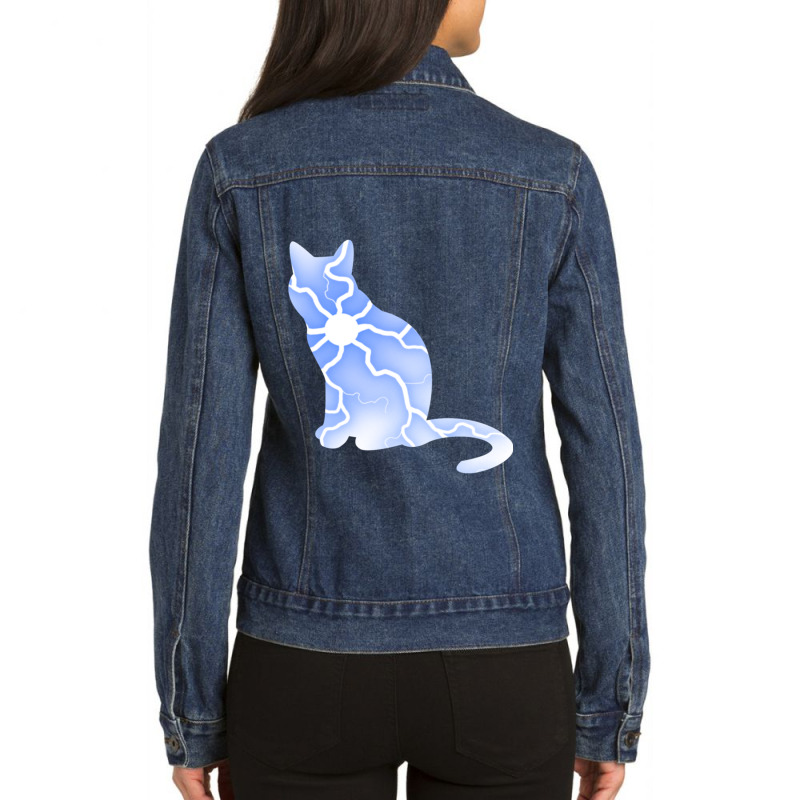 Cat Lightning (2) Ladies Denim Jacket by CAMMIGRAHAM | Artistshot