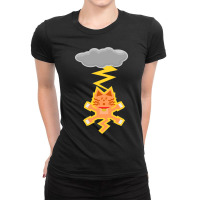 Cat Lightning  Funny Ladies Fitted T-shirt | Artistshot