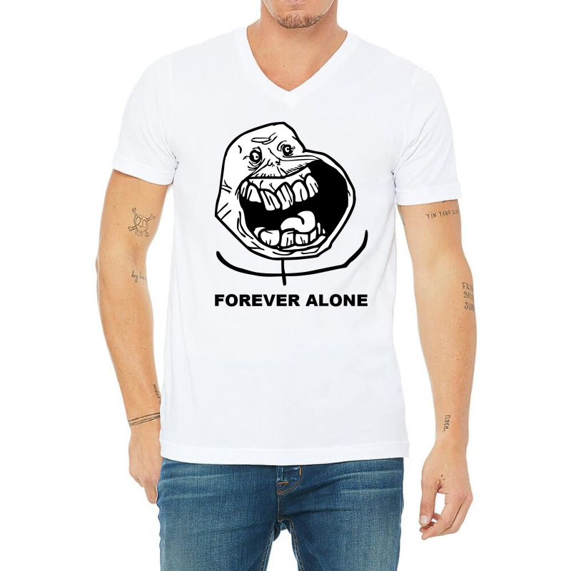 Troll Happy Forever Alone V-neck Tee | Artistshot